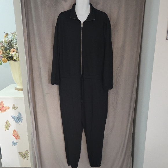 Joe Fresh Pants - Joe Fresh 1X Black Women's Jumpsuit with Front Zipper